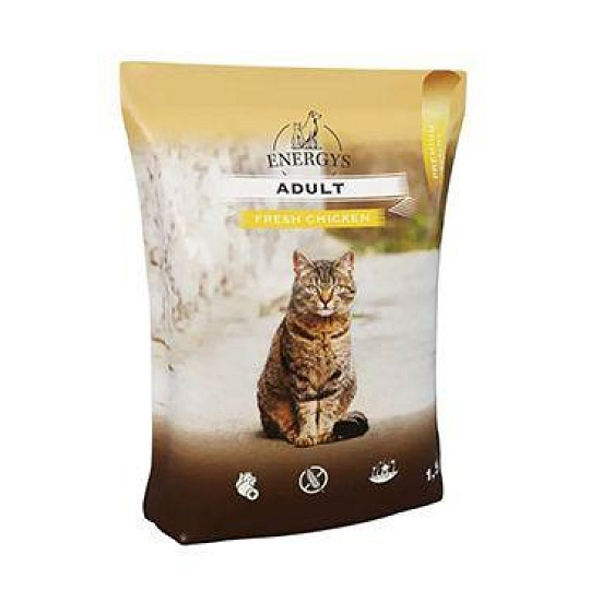 Krmivo pre mačky ENERGYS Adult Cat Fresh Chicken 1,5kg