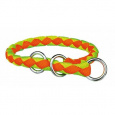 Obojok CAVO okrúhly polostahovací - neon oranžový/zelený