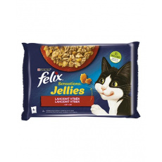 Nestlé FELIX Sensations cat Multipack hovädzie & kura v želé kapsička 4x85 g Nestlé FELIX Sensations cat Multipack hovädzie & kura v želé kapsička 4x85 g