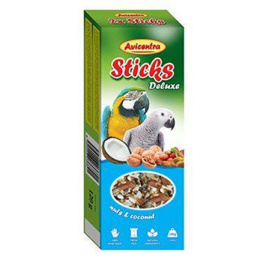 Avicentra tyčinky veľký papagáj - orech+kokos 2ks Avicentra tyčinky veľký papagáj - orech+kokos 2ks