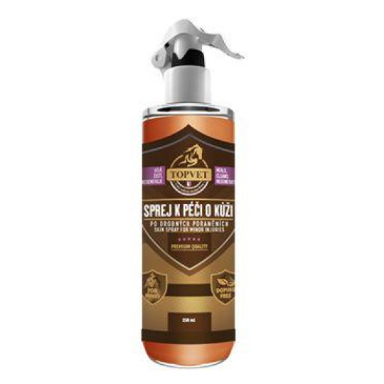 Sprej na starostlivosť o pokožku po drobných poraneniach TOPVET 250ml Sprej na starostlivosť o pokožku po drobných poraneniach TOPVET 250ml