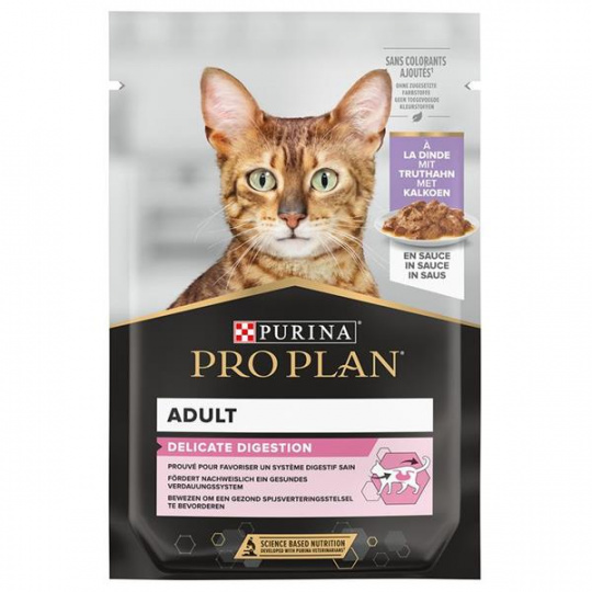 ProPlan MO Cat Adult delicate jemná pena s vysokým obsahom morky konzerva 24x85 g ProPlan MO Cat Adult delicate jemná pena s vysokým obsahom morky konzerva 24x85 g