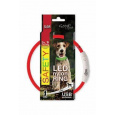 Obojok DOG FANTASY svetelný USB červený 45cm 1ks