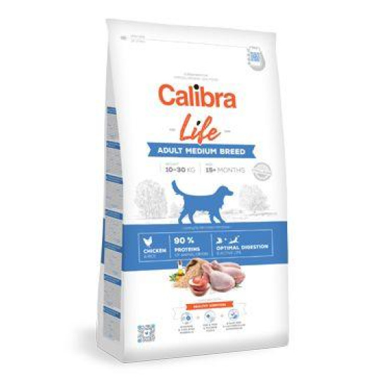 Calibra Dog Life Adult Medium Breed Chicken 12kg