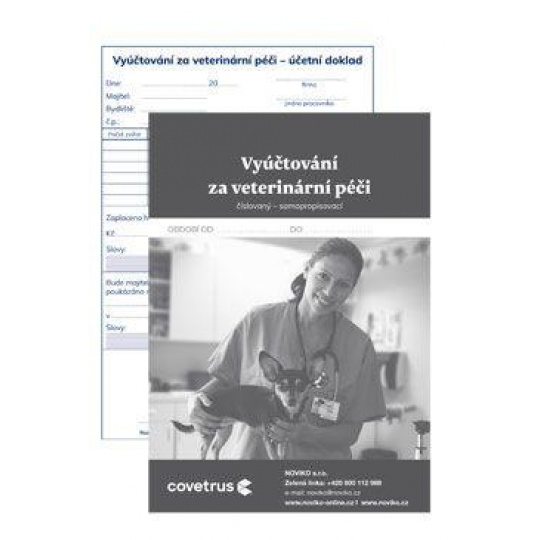Tlačivo-Vyúčt. za vet.starostlivosť samopr.čísl.nedaň.50listov Tlačivo-Vyúčt. za vet.starostlivosť samopr.čísl.nedaň.50listov