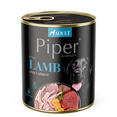 NEW PIPER s jahňacím a mrkvou, konzerva pre psy 800 g