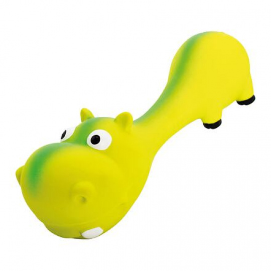 Hrošík ležiaci - tvar činky, so zvukom, 22 cm, latex, zelená, HipHop Dog Hrošík ležiaci - tvar činky, so zvukom, 22 cm, latex, zelená, HipHop Dog