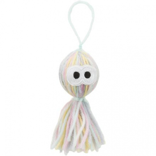 Strašidielko z vlny s rolničkou, hračka pre mačky, 12 cm, polyester