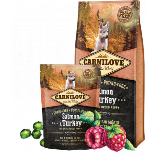 Carnilove Dog Salmon & Turkey for LB Puppies 4kg