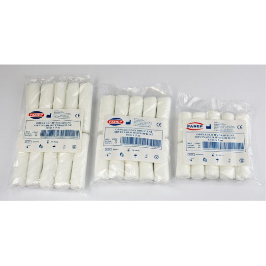 Obväz hydrofilný nesterilný Panep 10 cm x 5 m,10 ks/bal. Obväz hydrofilný nesterilný Panep 10 cm x 5 m,10 ks/bal.