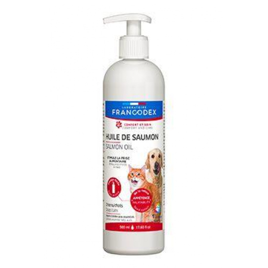 Francodex Salmon Oil lososový olej pro psy,kočky 500ml Francodex Salmon Oil lososový olej pro psy,kočky 500ml