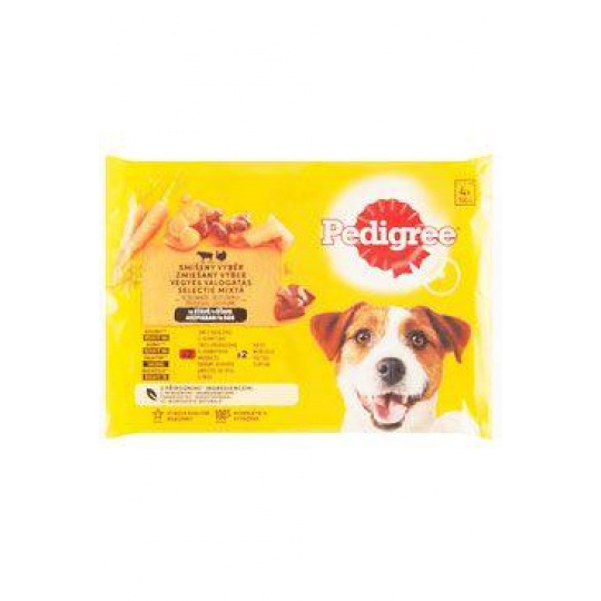 Pedigree kapsička Adult mäso.výber s mrkvou v šťave 4x100g Pedigree kapsička Adult mäso.výber s mrkvou v šťave 4x100g