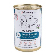All Animals DOG konz. Losos kúsky 400g