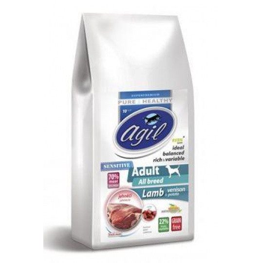 Agil Adult Sensitive Grain Free Lamb,Venision 10kg