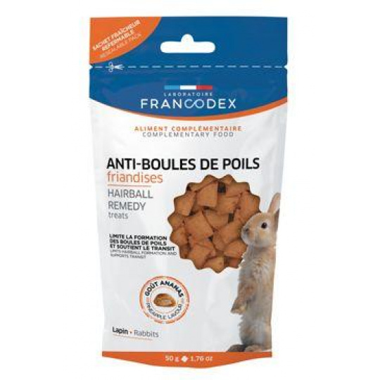 Francodex pochúťka Hairball Remedy králik 50g