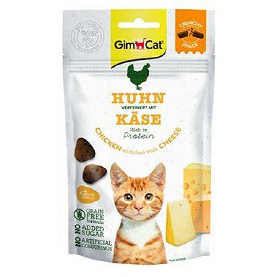 GimCat Crunchy Snacks kuře se sýrem 50g GimCat Crunchy Snacks kuře se sýrem 50g