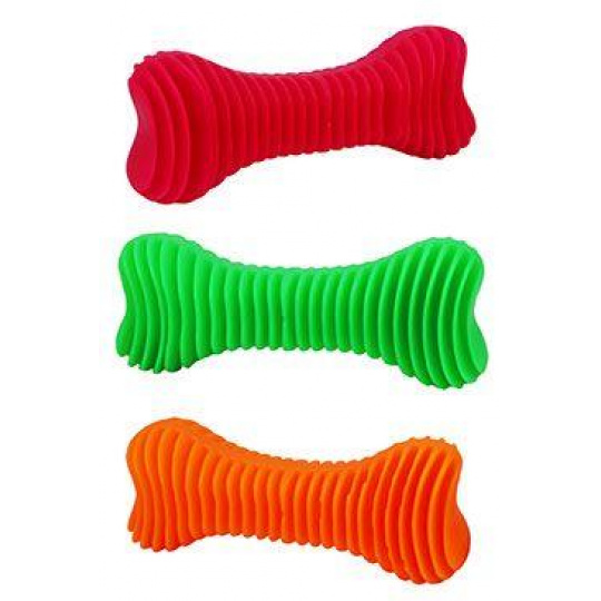Hračka pes Kosť Dentálna rebrovaná plávajúca 14cm SP