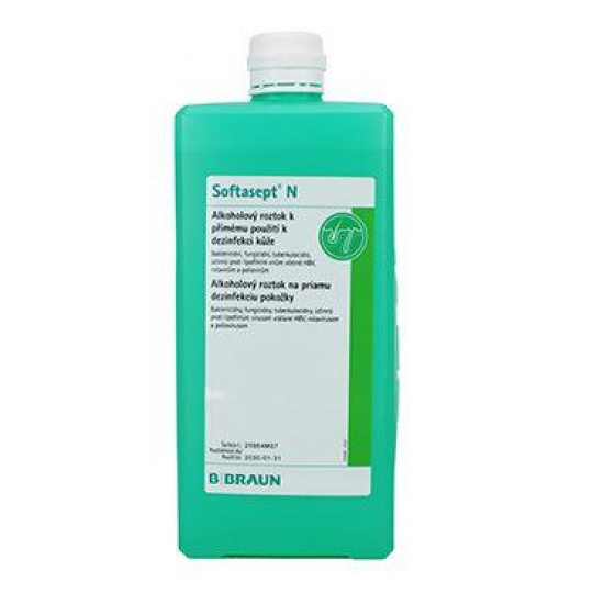 Softasept N Bezfarebná dezinfekcia kože, slizníc, rán 1000 ml Softasept N Bezfarebná dezinfekcia kože, slizníc, rán 1000 ml