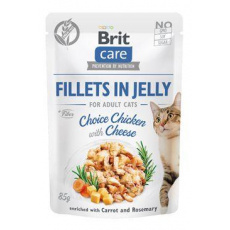 Brit Care Cat Fillets in Jelly Chicken&Cheese 85g