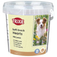 Soft Snack Happy Hearts - srdíčka jehněčí s rýží, kyblík 500 g