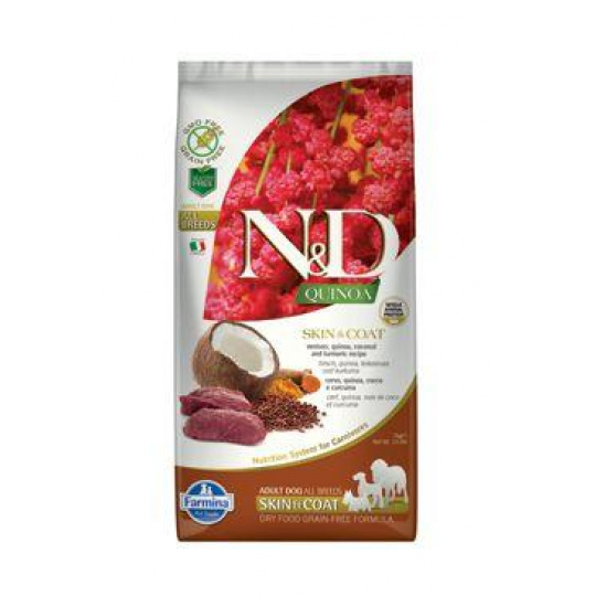 N&D Quinoa DOG M/L Skin & Coat Venison & Coconut 7kg