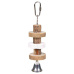 Natural Living-dřevěná kolečka, lávový kámen pro ptáky 16cm