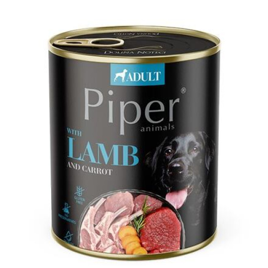 NEW PIPER s jehněčím a mrkví, konzerva pro psy 800g
