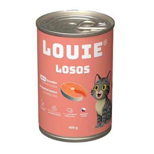 Louie Cat konz. Losos s prebiotiky 400g Louie Cat konz. Losos s prebiotiky 400g