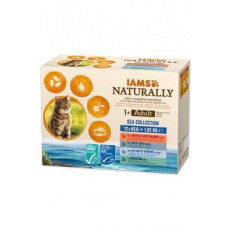 Iams Cat Adult Naturally kapsička Sea in gravy 12x85g