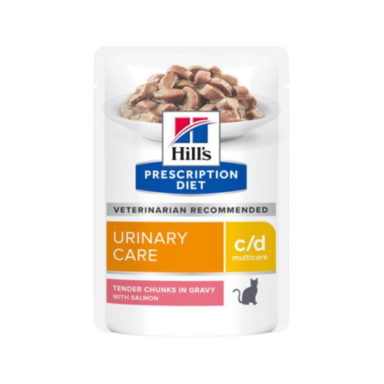 HILLS Diet Feline c/d Multicare KAPSČKA losos 12x85 g