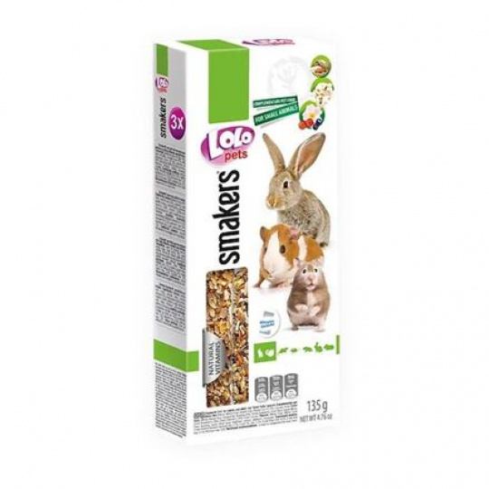 LOLO SMAKERS 3v1 klasy MIX príchutí pre hlodavce 135 g