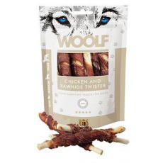 WOOLF Classic pôch. Chicken and Rawhide Twister 100g WOOLF Classic pôch. Chicken and Rawhide Twister 100g