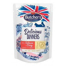 Butcher's Cat Delic. Dinner losos+dorada kapsa100g