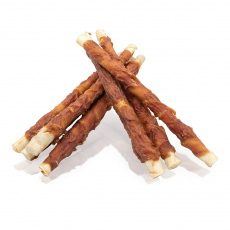 KIDDOG BUFFET kačacie mäso na byvolej tyči [25 ks], 2,4 cm / 28 cm