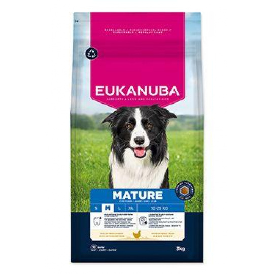 Eukanuba Dog Mature Medium bohaté na čerstvé kuracie mäso 3kg