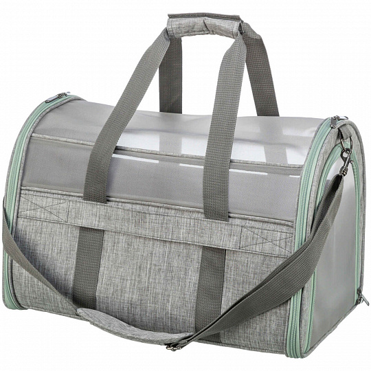 Transportná taška DILLON, 33 × 32 × 54 cm, do 10 kg, sivá/mätová