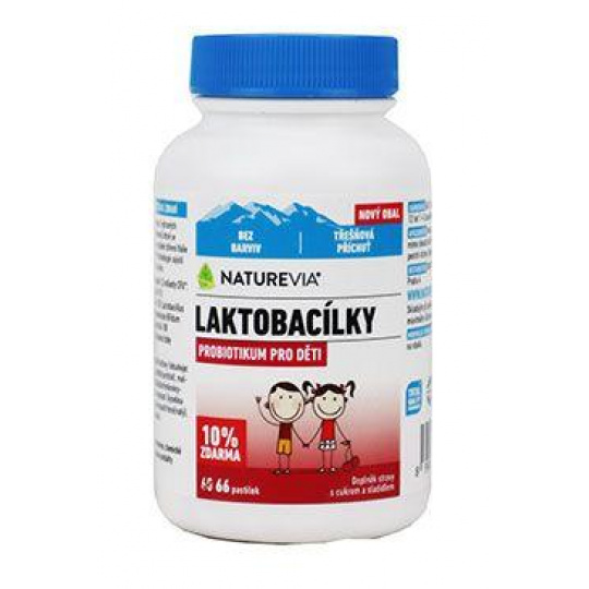 NATUREVIA Laktobacílky pre deti Čerešňa 66tbl NATUREVIA Laktobacílky pre deti Čerešňa 66tbl