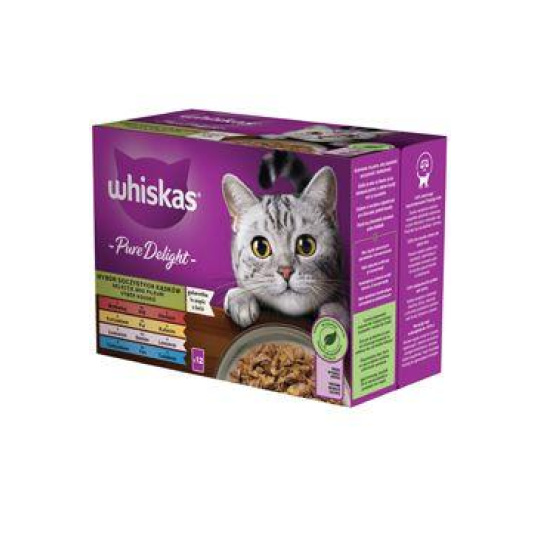 Whiskas kaps. Pure Delight mix v želé 12x85g