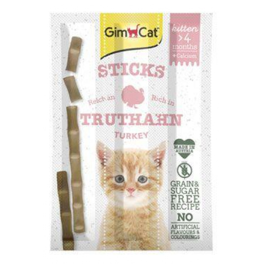GimCat Sticks Kitten moriak&vápnik 3ks