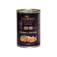 NUEVO cat Adult Chicken & Shrimps bal. 6 x 400 g konzerva NUEVO cat Adult Chicken & Shrimps bal. 6 x 400 g konzerva