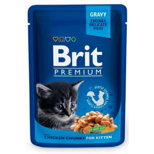 Brit Premium Cat kapsička Chicken Chunks for Kitten 100g Brit Premium Cat kapsička Chicken Chunks for Kitten 100g