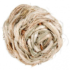 Loptička s rolničkou z trávy 6 cm Loptička s rolničkou z trávy 6 cm