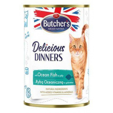 Butcher's Cat Delic.Dinners morsk.ryby v želé konz.400g Butcher's Cat Delic.Dinners morsk.ryby v želé konz.400g