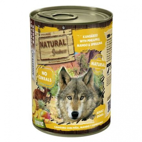 Natural Greatness klokan, ananás, mango, spirulina - EXOTIC konzerva pre psy 400 g