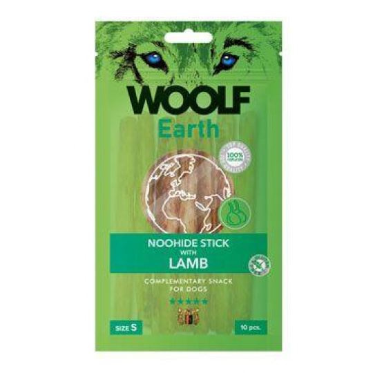 WOOLF Earth poh. NooHide S Sticks with Lamb 90g