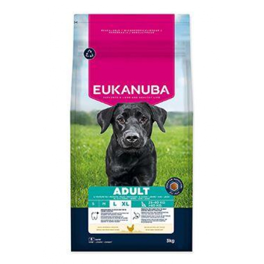 Eukanuba Dog Adult Large bohaté na čerstvé kuracie mäso 3kg