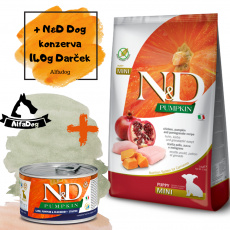 N&D Pumpkin DOG Puppy Mini Chicken & Granátové jablko 7kg