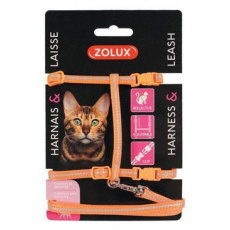 Postroj mačka s vodítkom 1,2m oranžový Zolux Postroj mačka s vodítkom 1,2m oranžový Zolux
