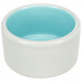 Keramická miska s glazúrou 100 ml/7 cm - biela/tyrkysovo-oranžovo-zelená