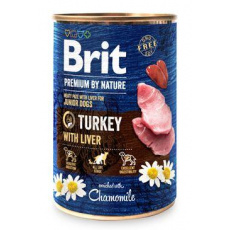 Brit Premium Dog by Nature  konz Turkey & Liver 400g